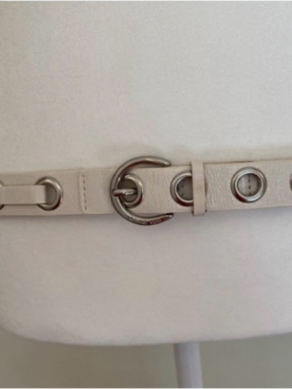 Michael Kors Leather  Belt with Silver Grommets Hardware size Large